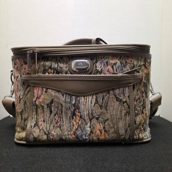 Vintage Jordache Travel Makeup Tote Bag – Floral Tapestry Design, Carry-On Style - Picture 1 of 14